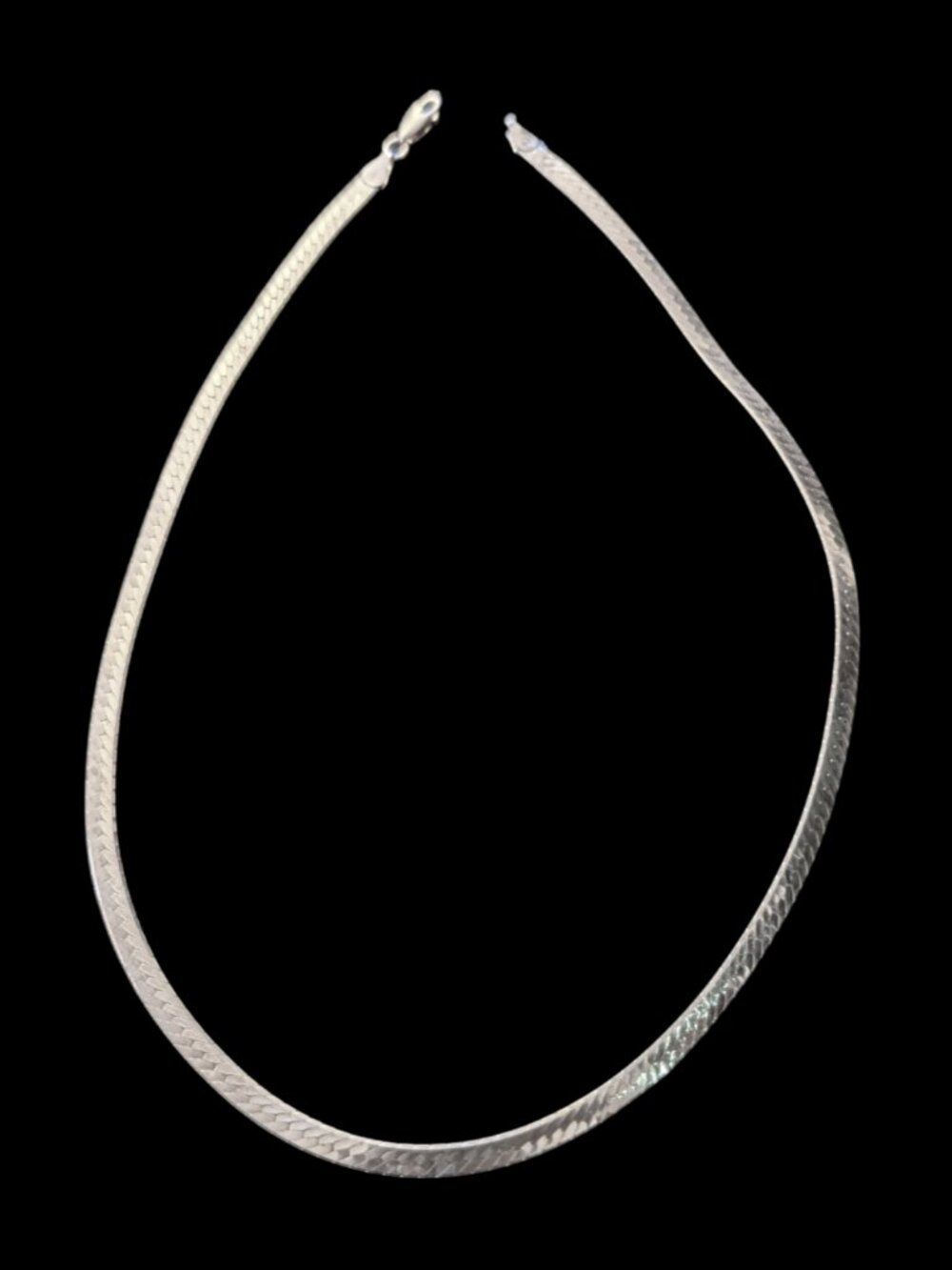 925 Sterling Silver Italy 4.5mm Flat 18" Long Snake Chain Necklace
